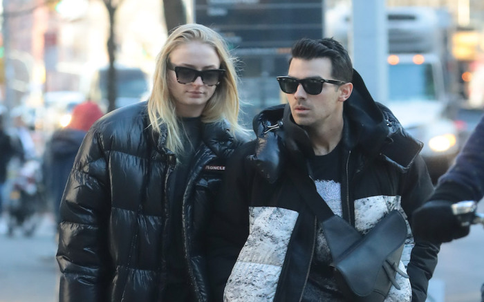Joe Jonas and Sophie Turner Sport Chunky Sneakers in NYC