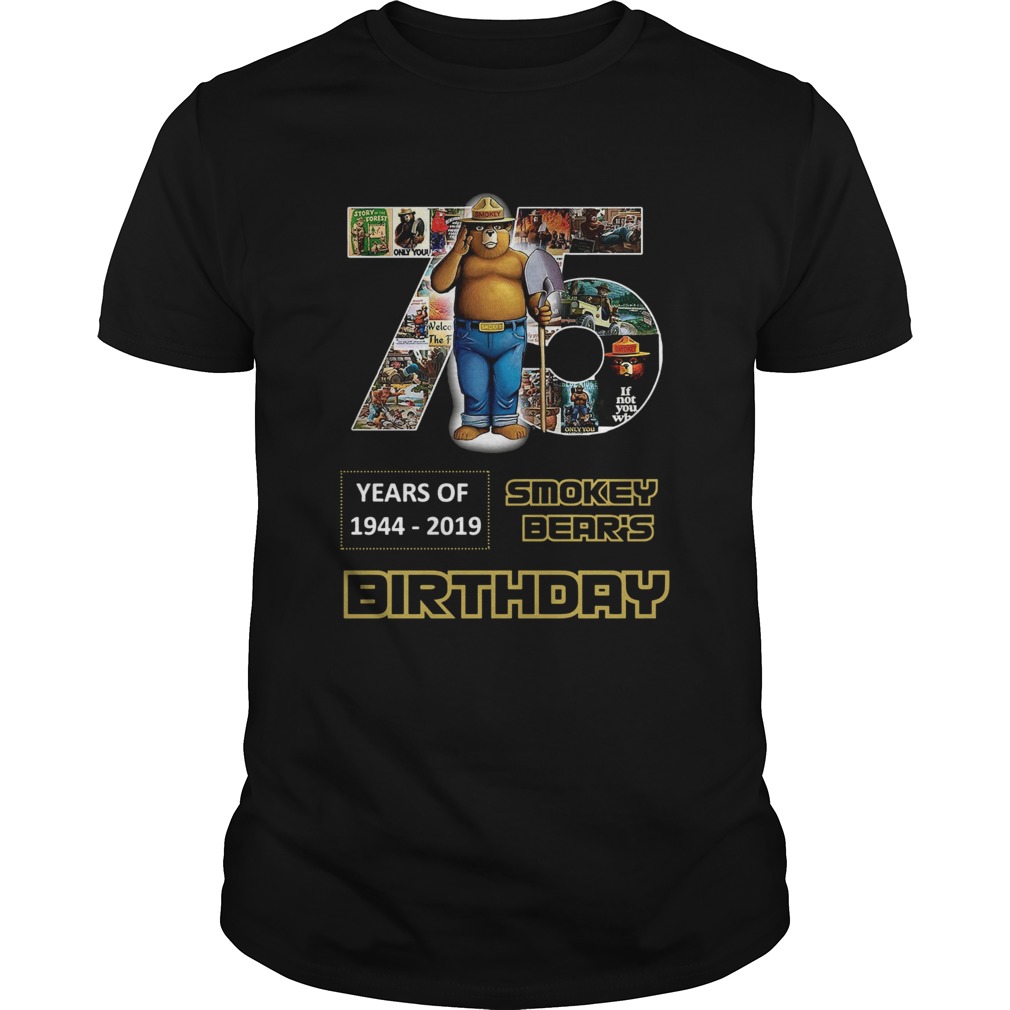 1575946983Pretty 75 Years Of Smokey Bear 1944-2019 Birthday shirt