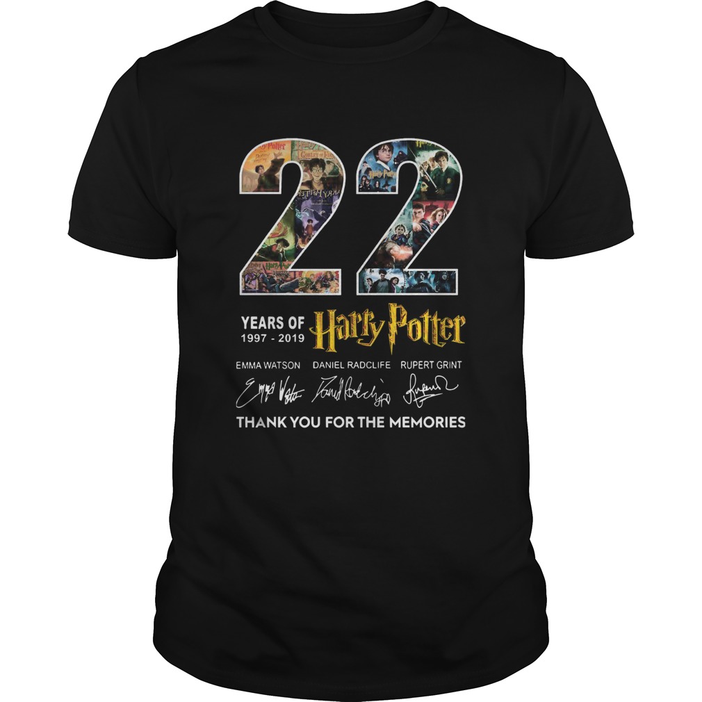 22 Years Of 19772019 Harry Potter Thank You For The Memories shirt