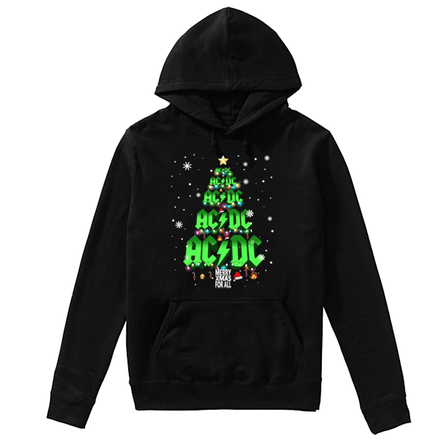 AC DC tree Christmas merry Xmas for all Unisex Hoodie