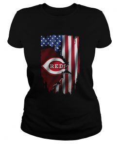 American Flag Cincinnati Reds  Classic Ladies