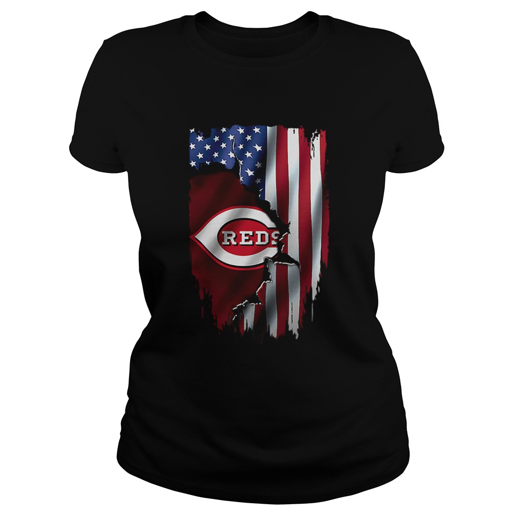 American Flag Cincinnati Reds Classic Ladies