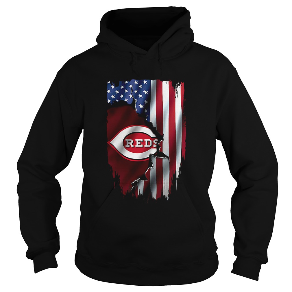 American Flag Cincinnati Reds Hoodie