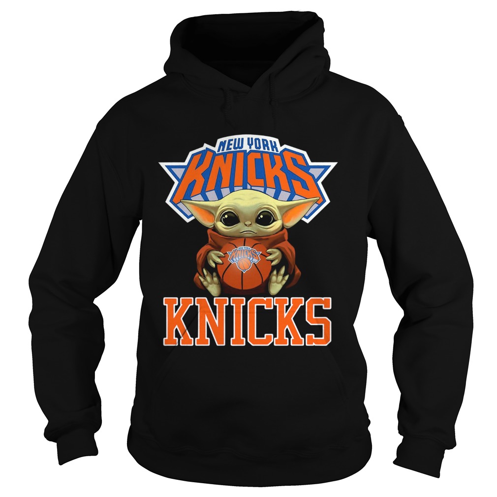 Baby Yoda Hug New York Knicks Hoodie