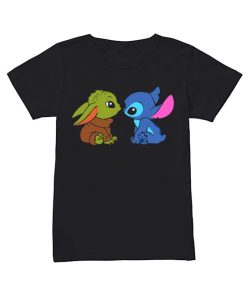 Baby Yoda and baby Stitch  Classic Women's T-shirt