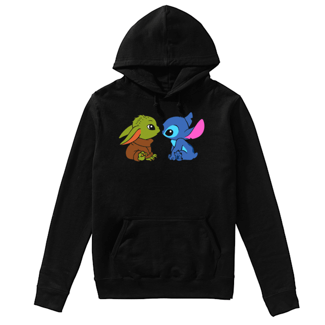 Baby Yoda and baby Stitch Unisex Hoodie
