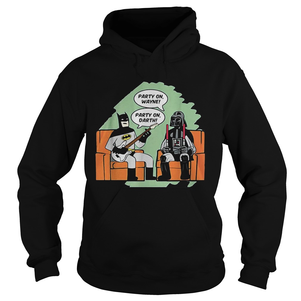 Batman and Darth Vader Star Wars party on Wayne party on Darth Hoodie