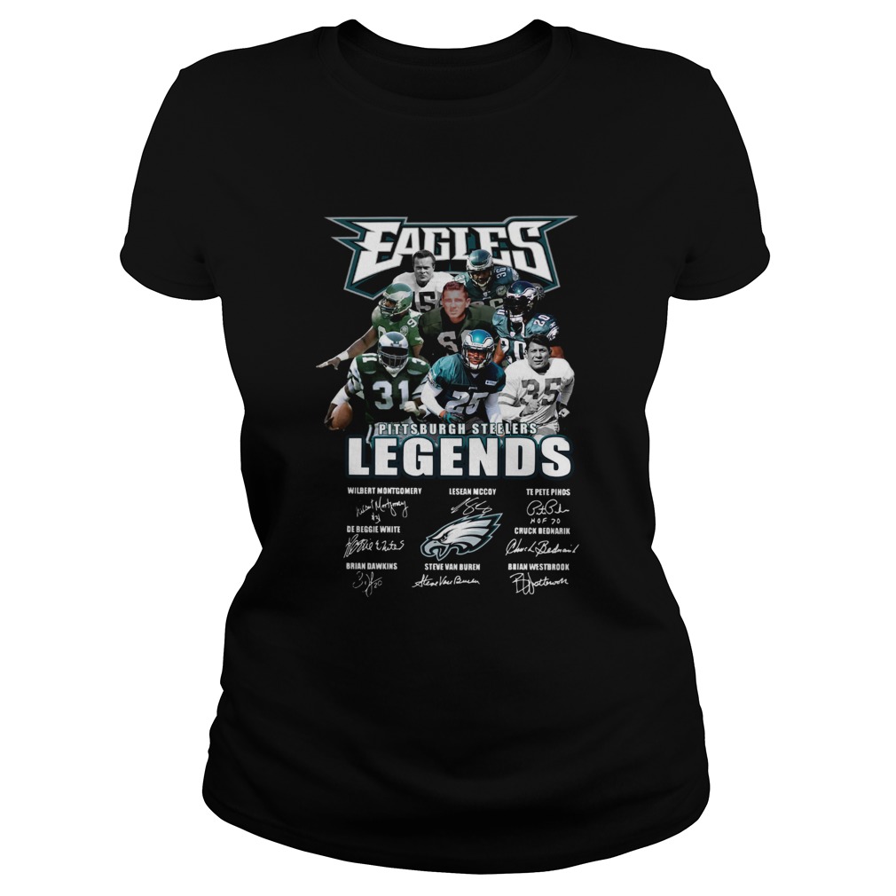 Eagles Pittsburgh Steelers Legends Players Signatures Classic Ladies