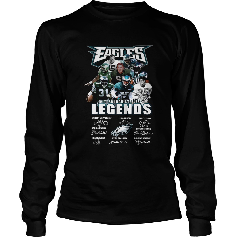 Eagles Pittsburgh Steelers Legends Players Signatures LongSleeve