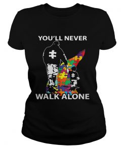 Father and son youll never walk alone Autism road  Classic Ladies
