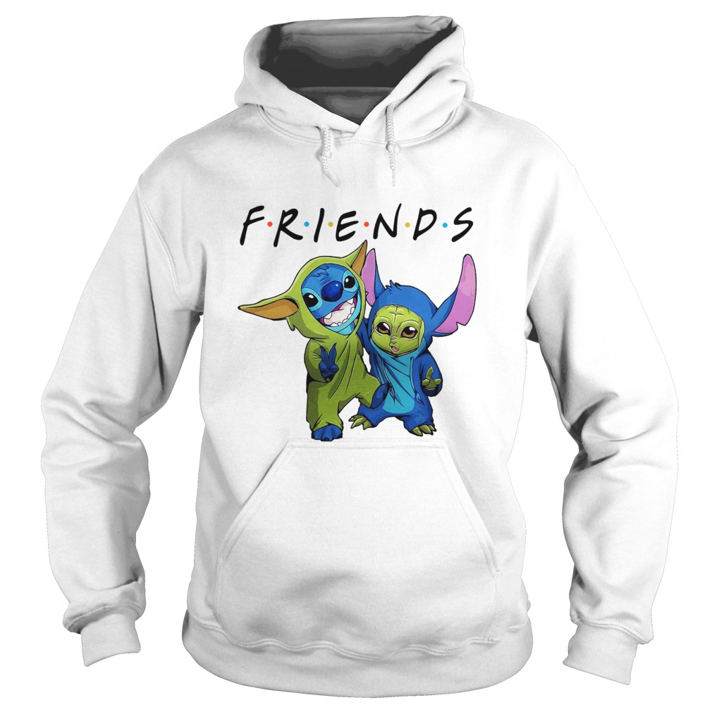 Friends baby Yoda And Baby Stitch Hoodie