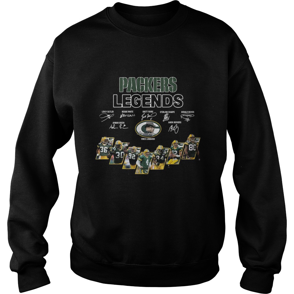 Green Bay Packers Legends Players Signatures Sweatshirt
