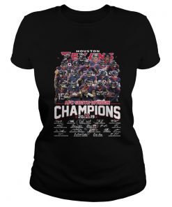 Houston Texans AFC 2019 South Divison Champions Signatures  Classic Ladies