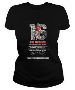 Joe Montana San Francisco 49ers Thank You The Memories Signature  Classic Ladies