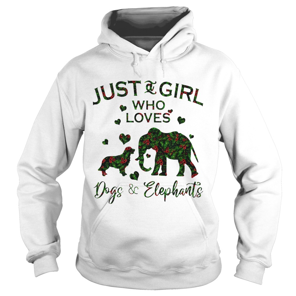 Just A Girl Who Love Dog And Elephants Hoodie