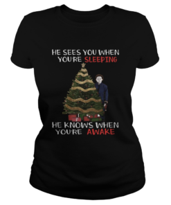 Michael Myers Christmas Tree He Knows When Youre Awake Christmas  Classic Ladies