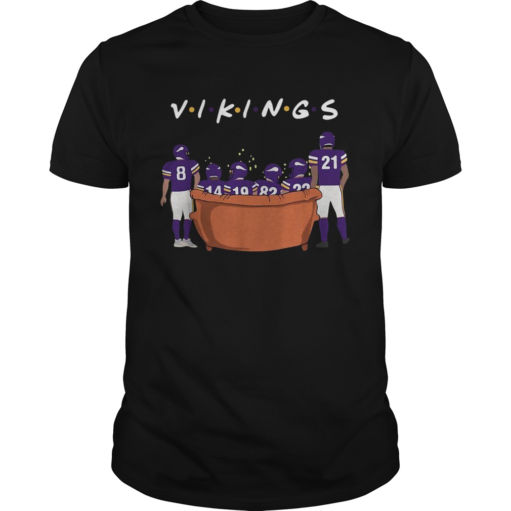 Minnesota Vikings Friends TV show sitting on the sofa Christmas shirt