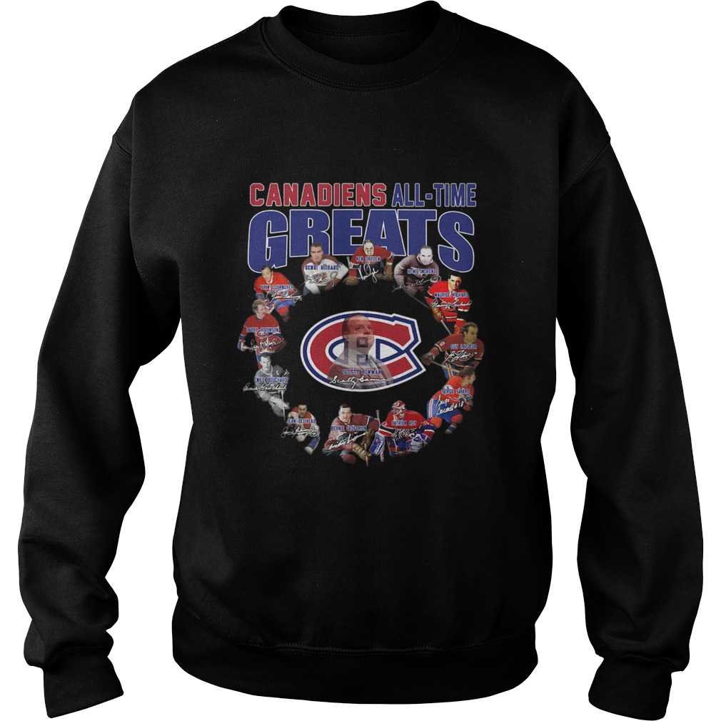 Montreal Canadiens Alltime Greats Players Signatures Sweatshirt