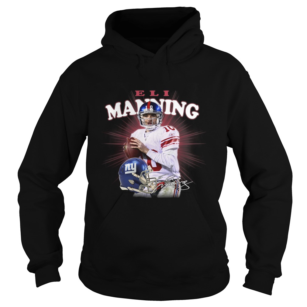 New York Giants Eli Manning Jersey Signatures Hoodie