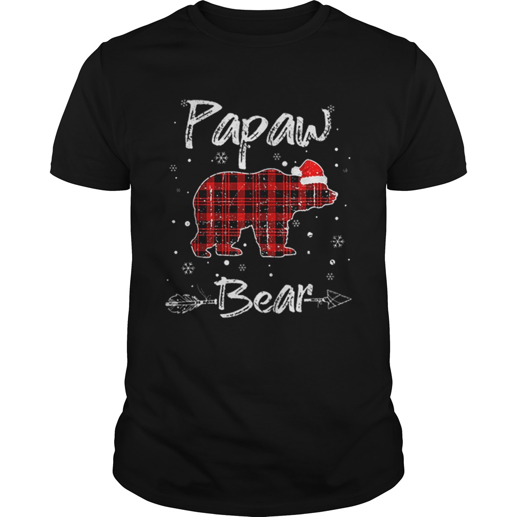 Papaw Bear Red Plaid Christmas Pajama shirt