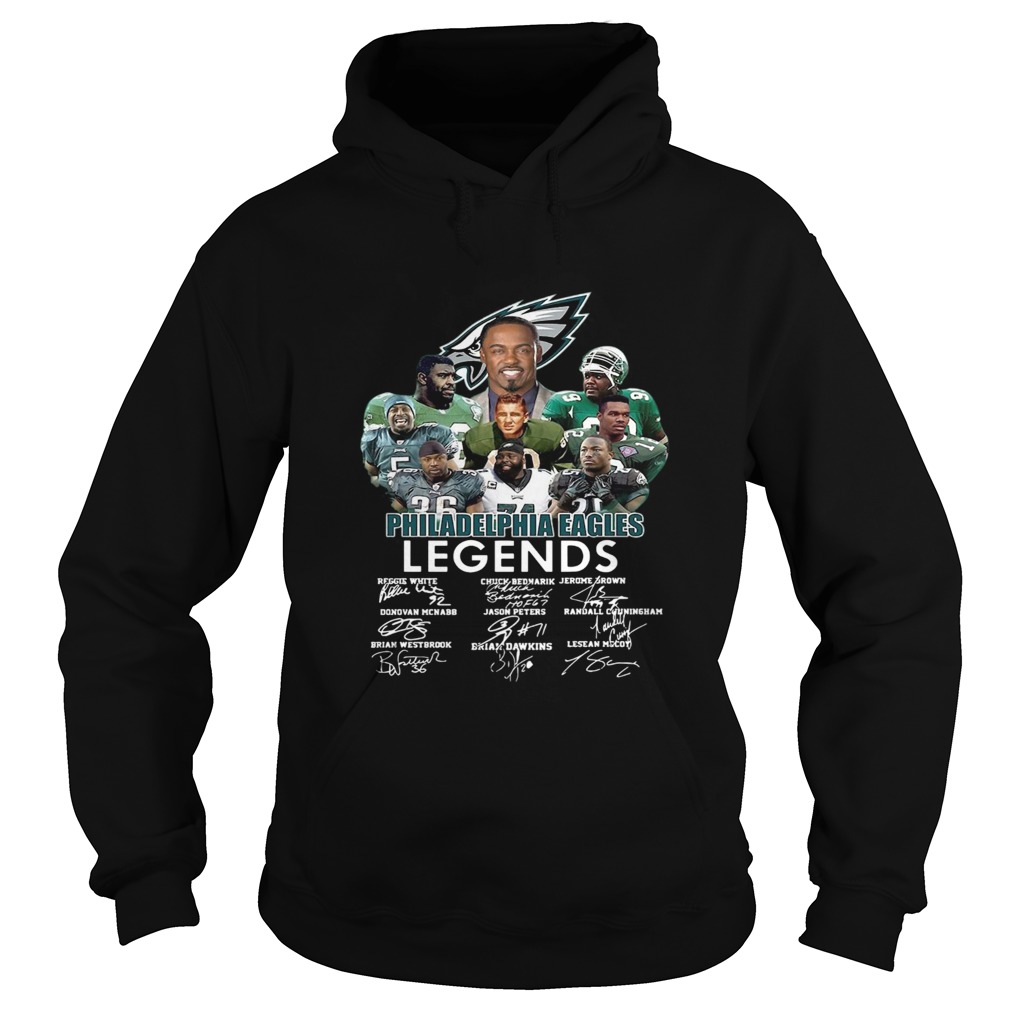 Philadelphia Eagles Legends Players Signatures Hoodie