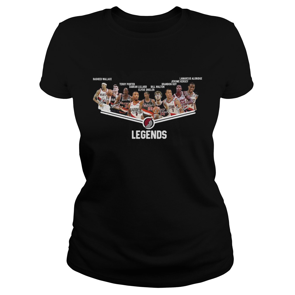 Portland Trail Blazers Legends Players Signatures Classic Ladies