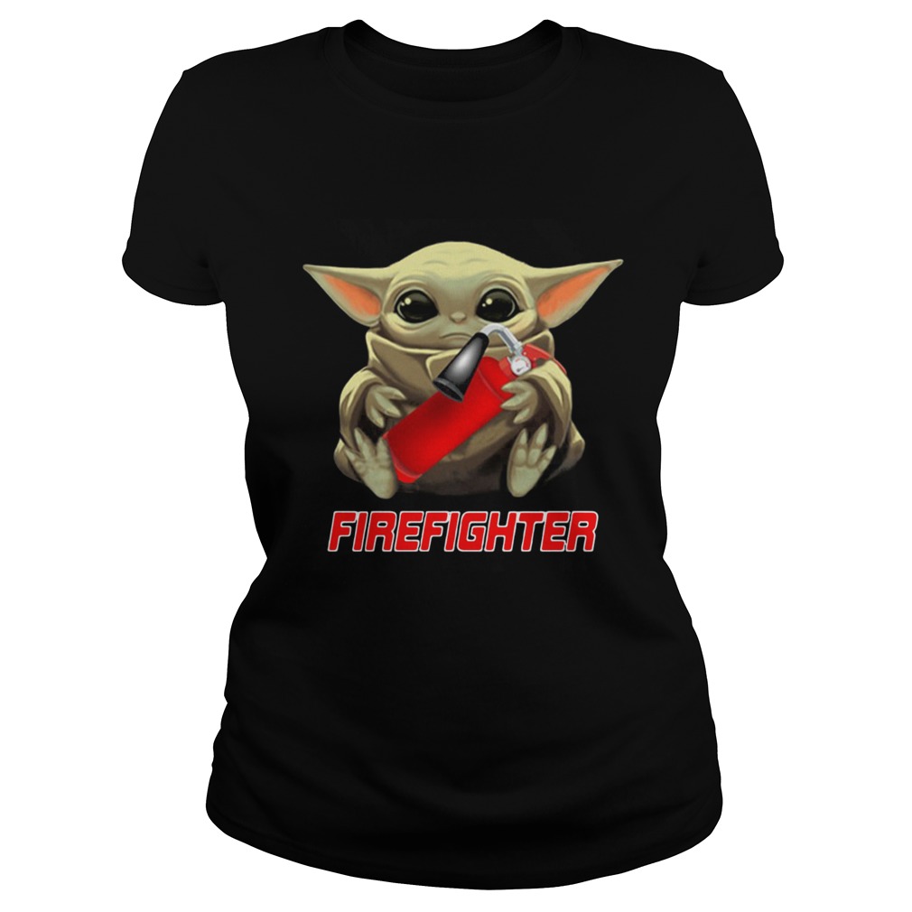 Star Wars Baby Yoda Hug Firefighter Classic Ladies