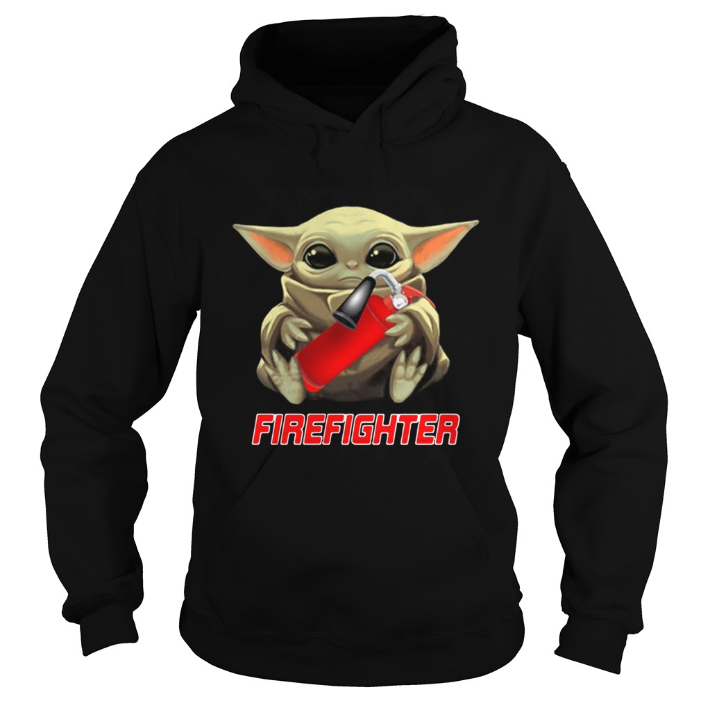 Star Wars Baby Yoda Hug Firefighter Hoodie