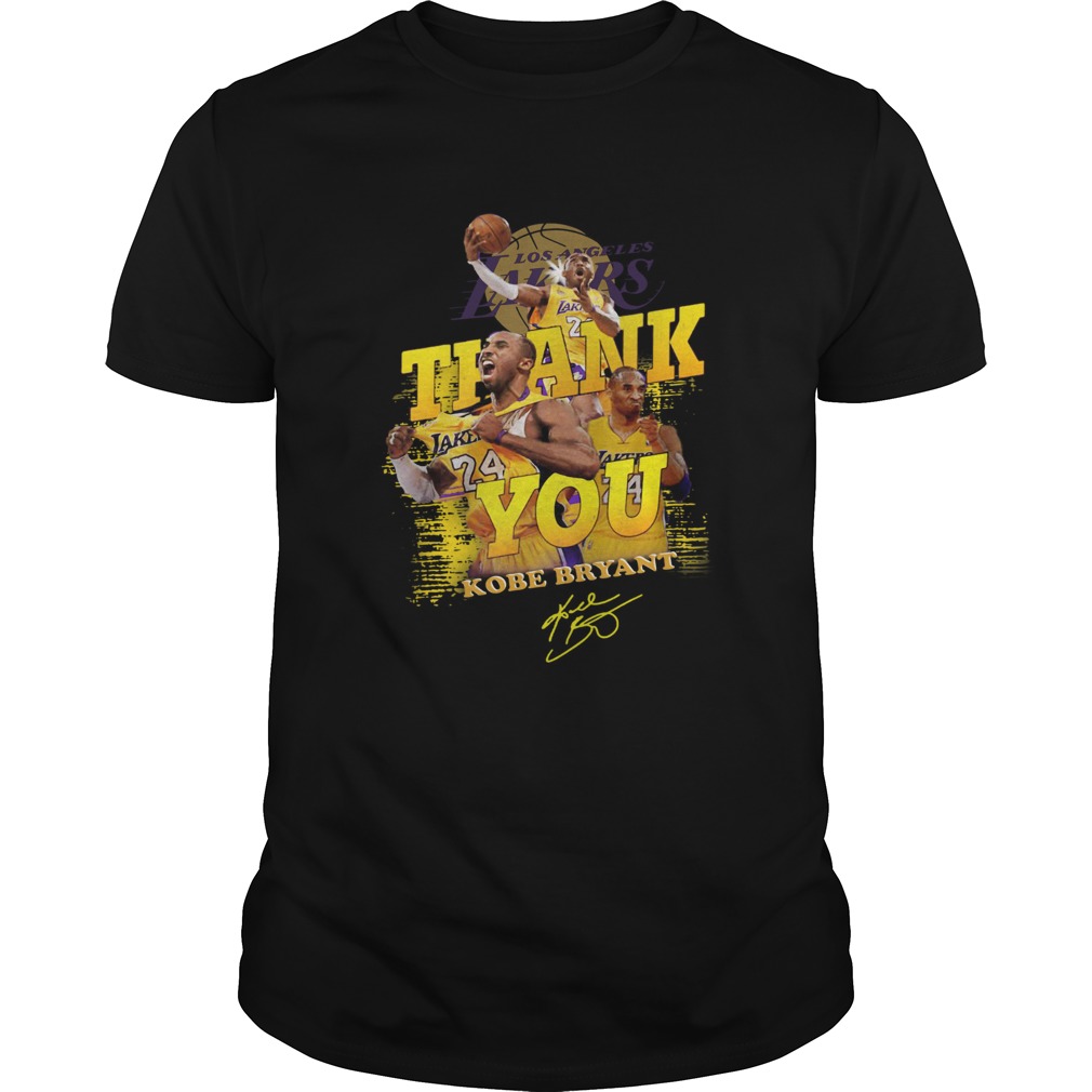 Thank you 24 Kobe Bryant Los Angeles Lakers signature shirt