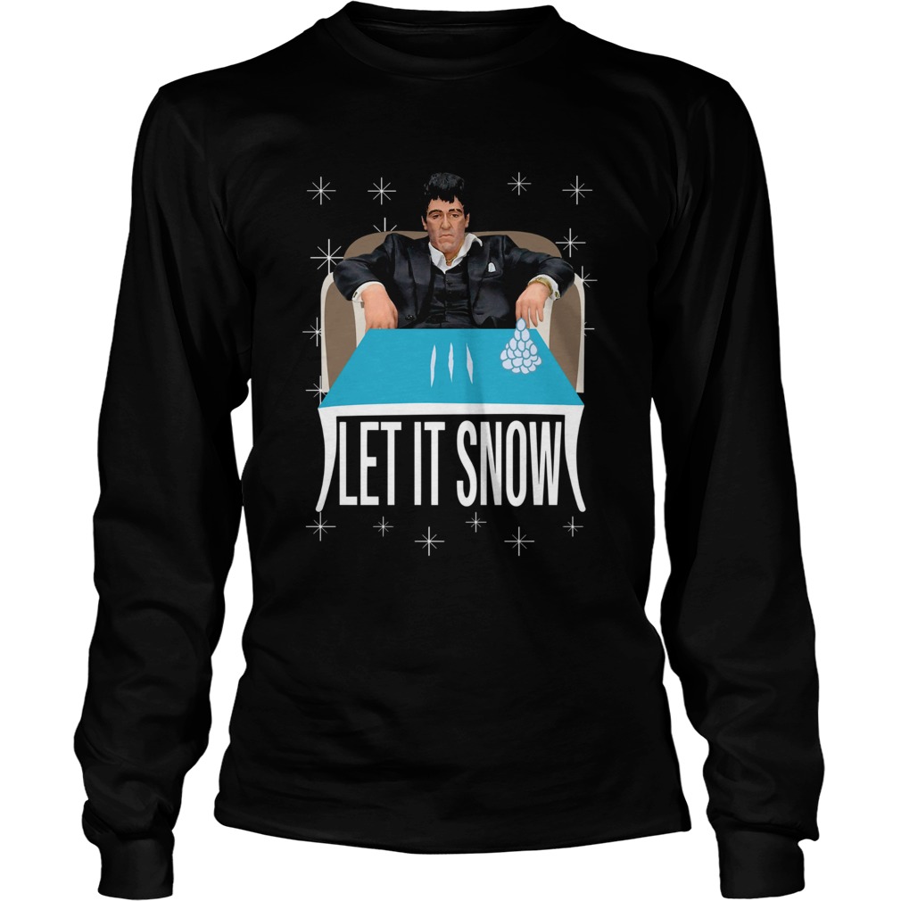 Tony Montana Walmart Cocaine Santa Let It Snow Christmas LongSleeve