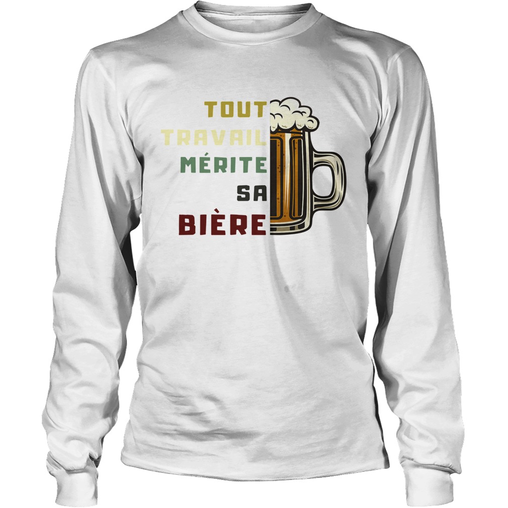 Tout travail mrite sa bire vintage LongSleeve
