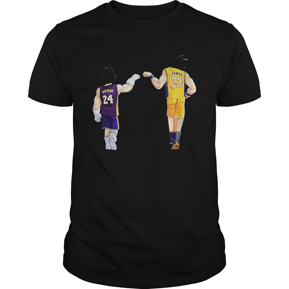 Vegeta Kobe Bryant and Goku Lebron James shirt