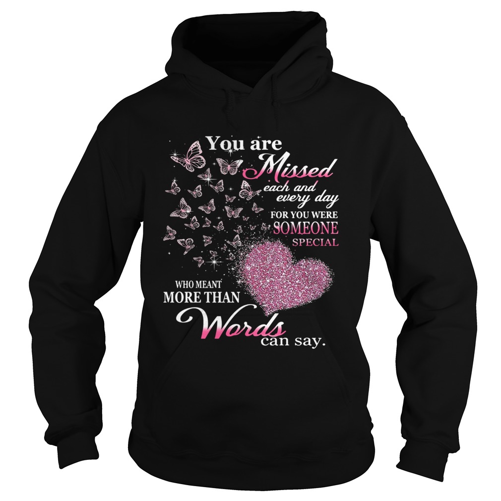 You Are Missed Each And Every Day For You Were Someone Special Hoodie