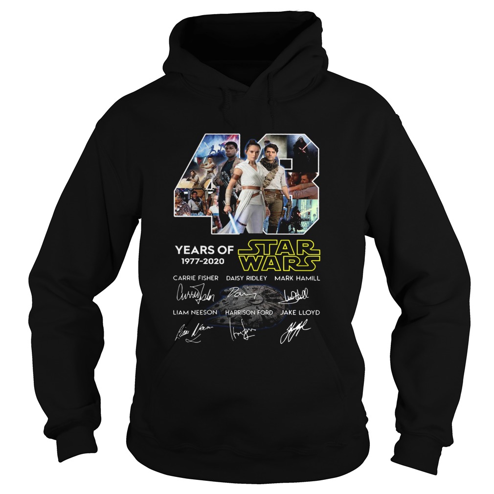 43 Years Of Star Wars Skywalker Characters Signatures Hoodie