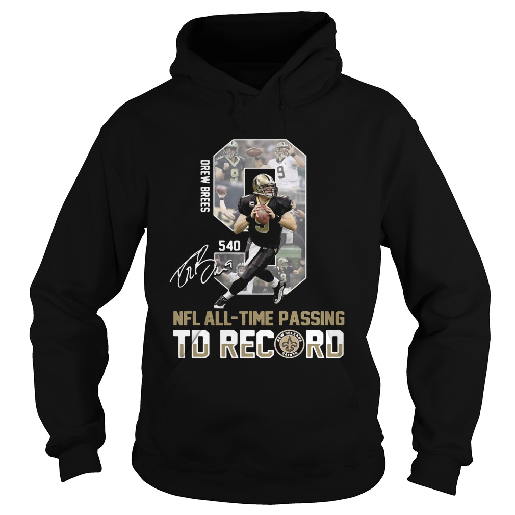 9 Drew Brees NFL AllTime Passing To Record Signature Hoodie