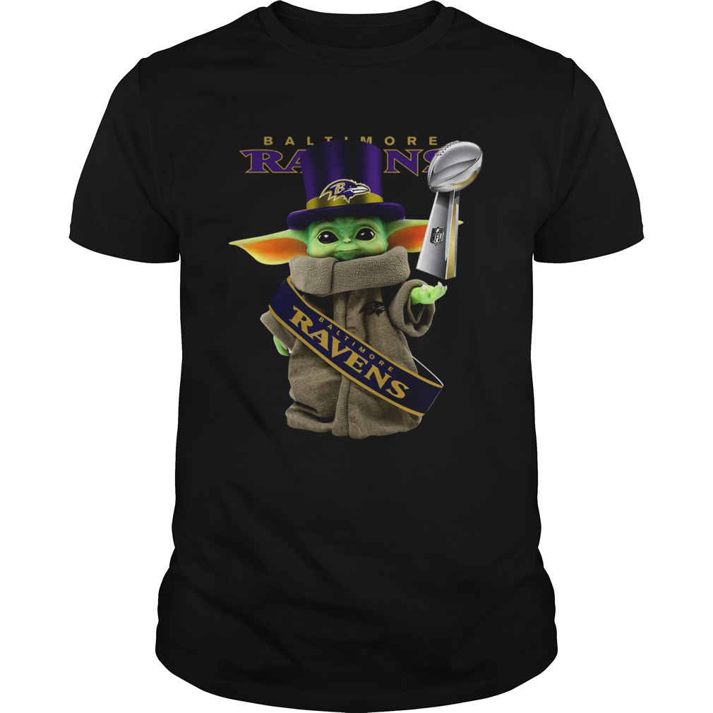 Baby Yoda Baltimore Ravens Cup shirt
