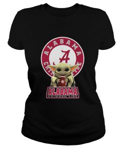 Baby Yoda Hug Alabama Tide  Classic Ladies