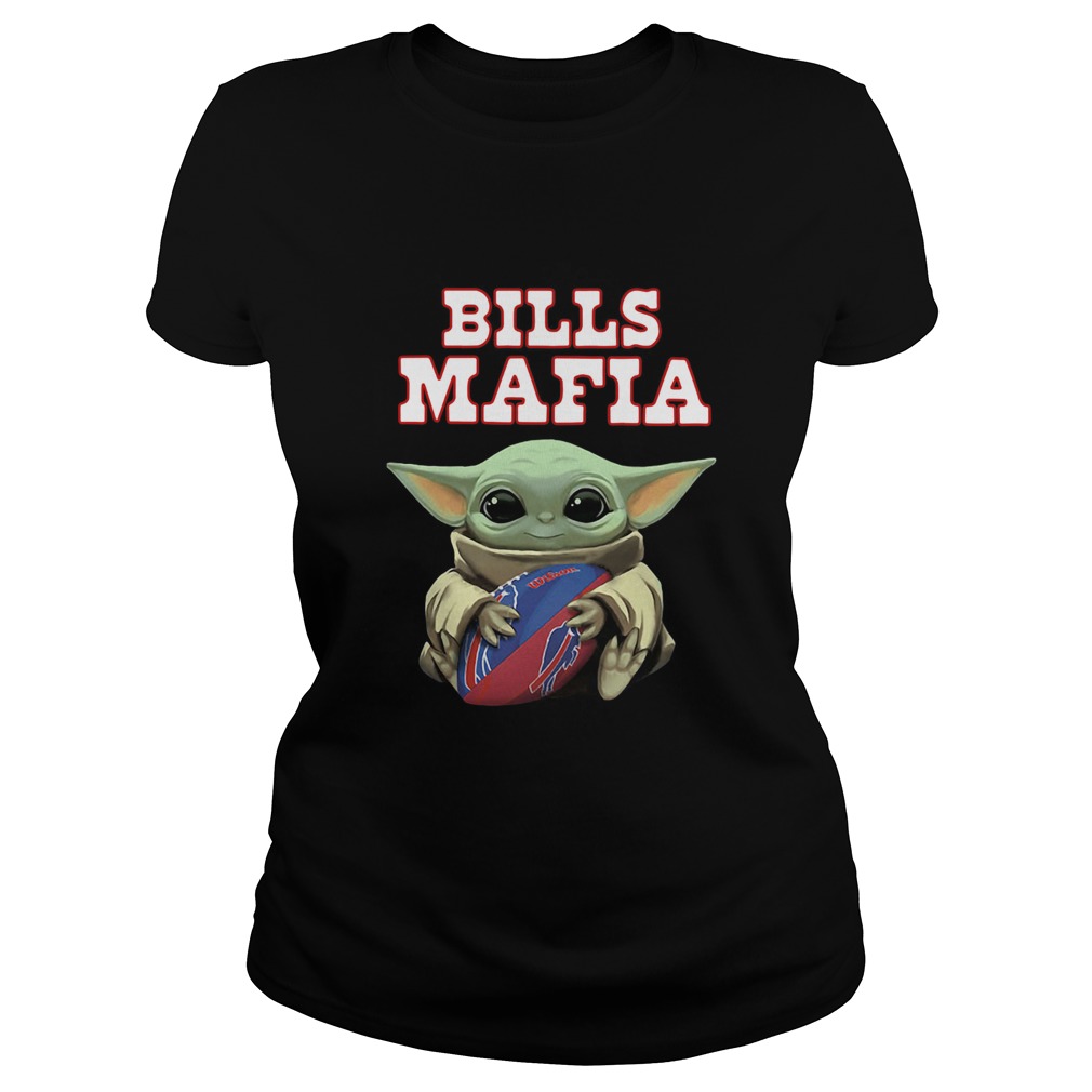 Baby Yoda Hug Bills Mafia Classic Ladies