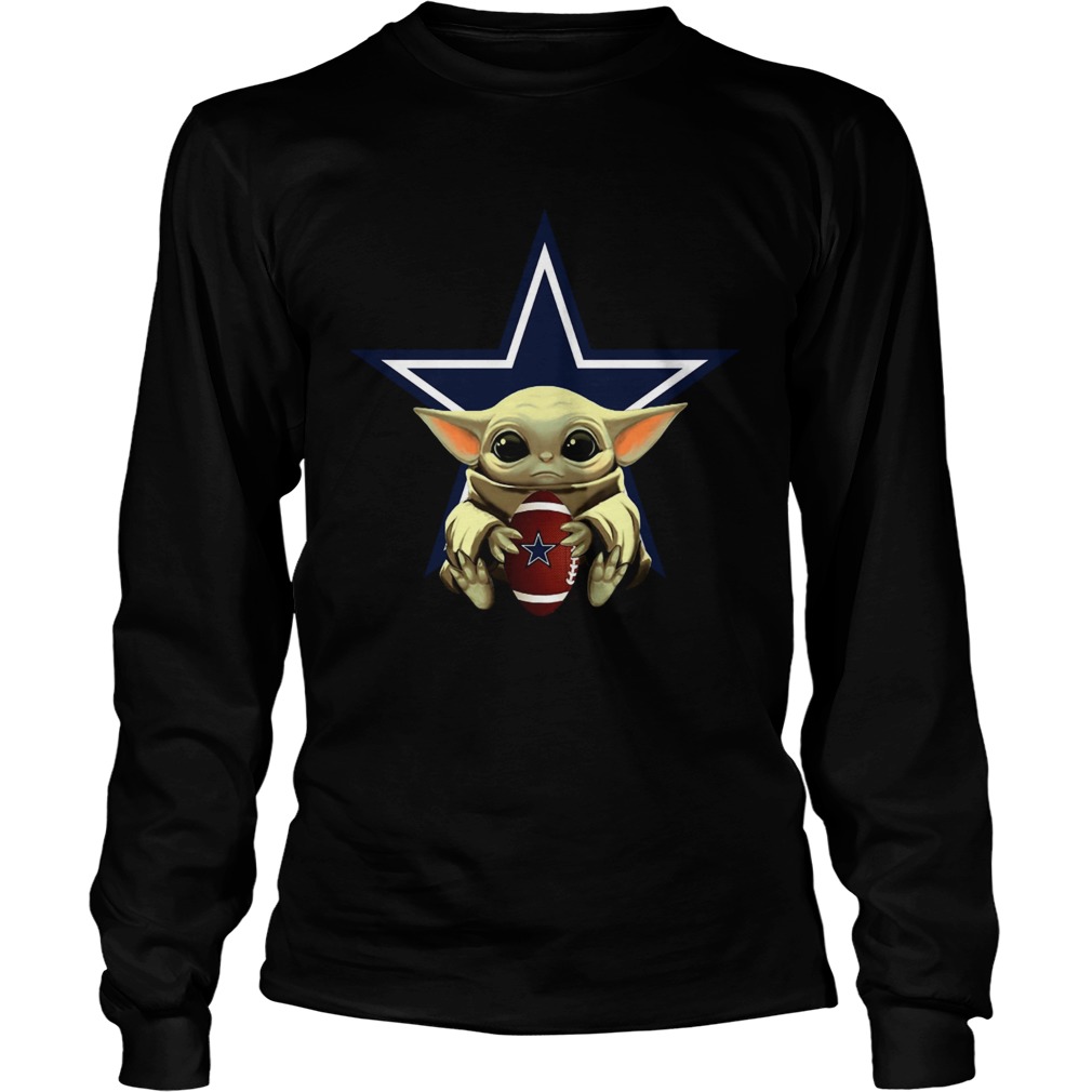 Baby Yoda Hug Dallas Cowboys LongSleeve
