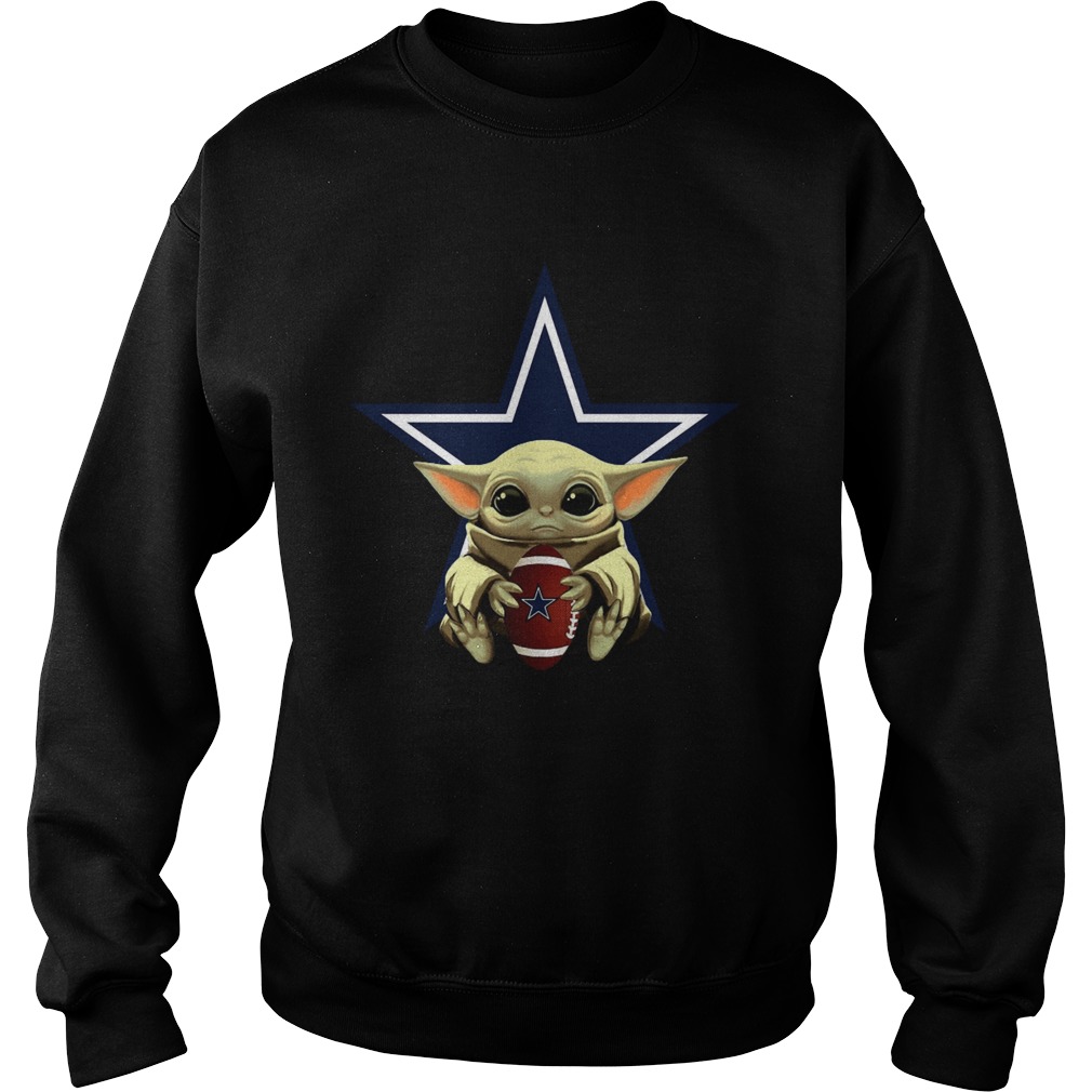Baby Yoda Hug Dallas Cowboys Sweatshirt