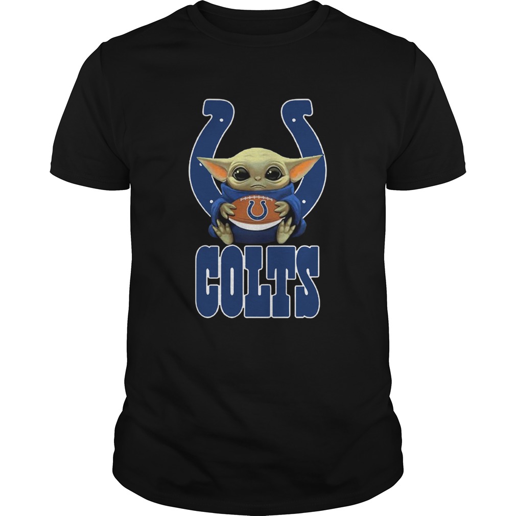 Baby Yoda Hug Indianapolis Colts Ball Logo shirt