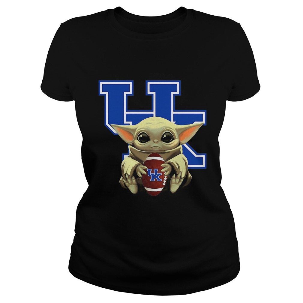 Baby Yoda Hug Kentucky Wildcats Classic Ladies