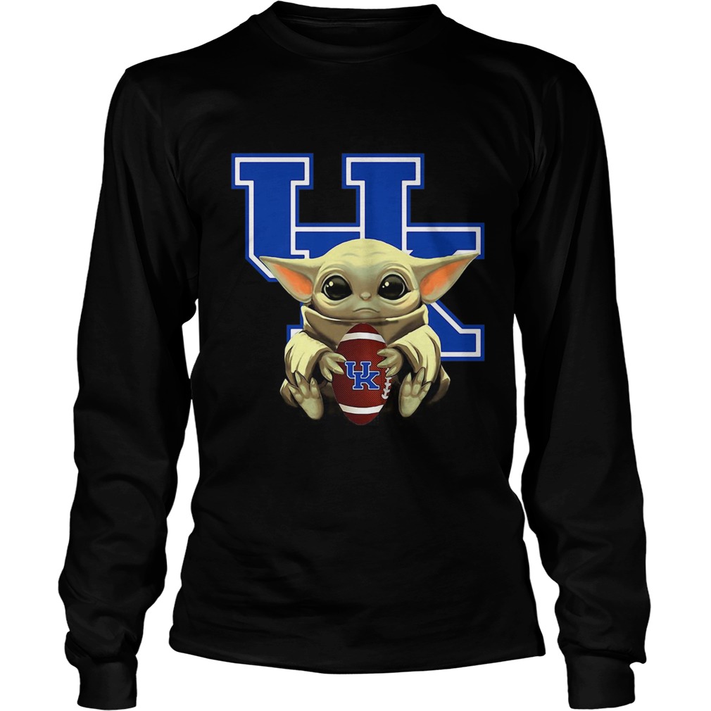 Baby Yoda Hug Kentucky Wildcats LongSleeve