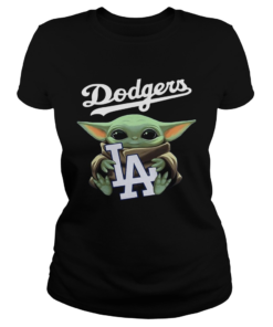 Baby Yoda Hug Los Angeles Dodgers  Classic Ladies