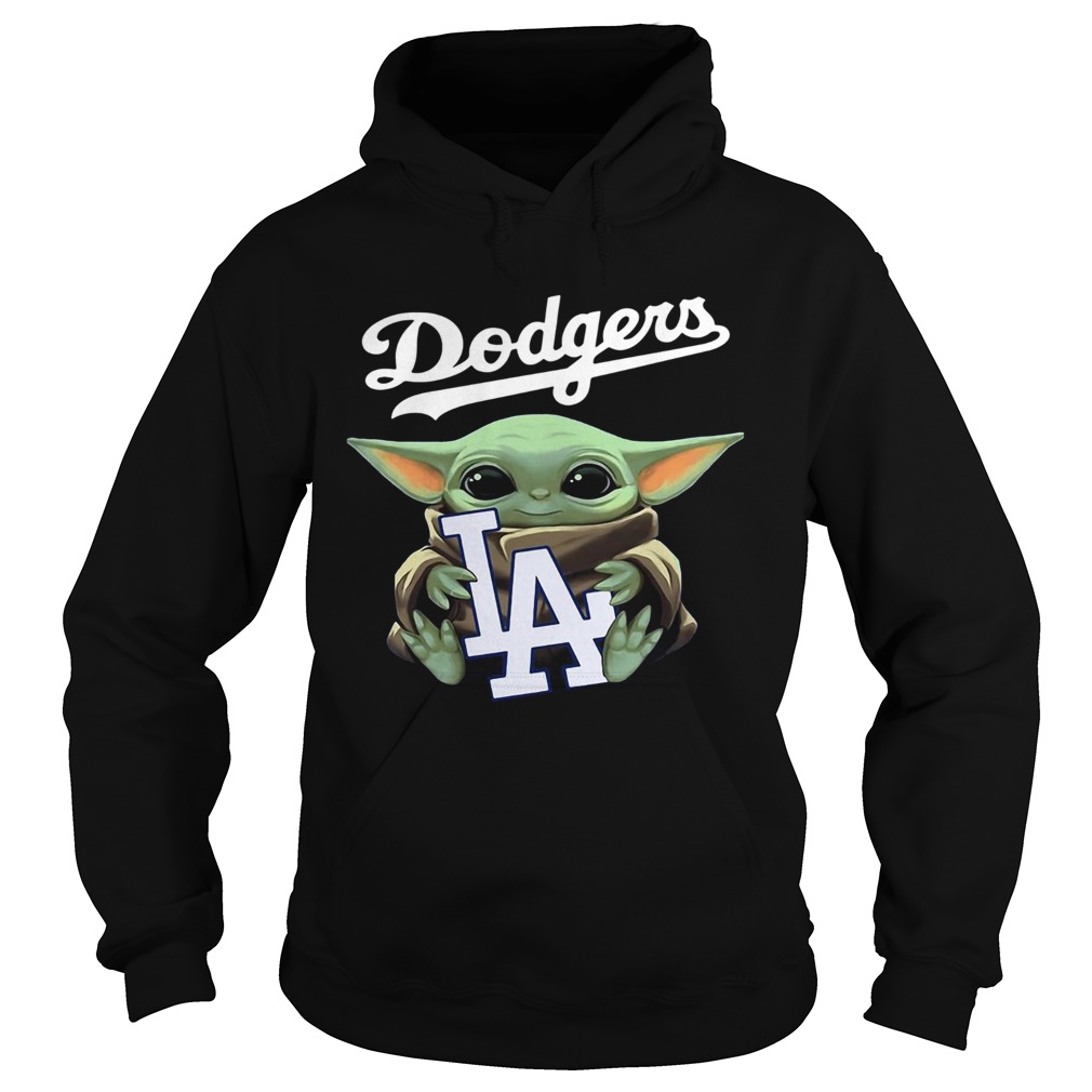 Baby Yoda Hug Los Angeles Dodgers Hoodie