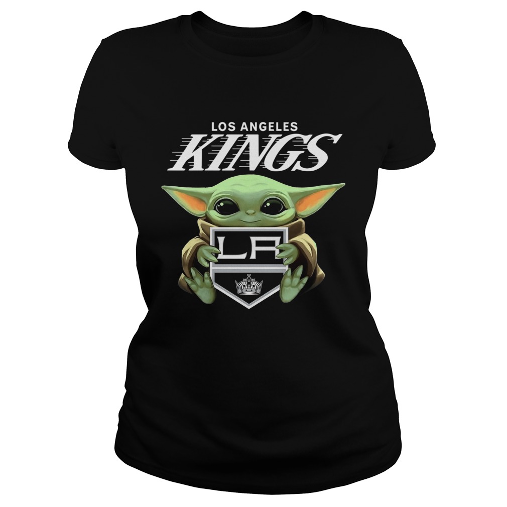Baby Yoda Hug Los Angeles Kings Classic Ladies