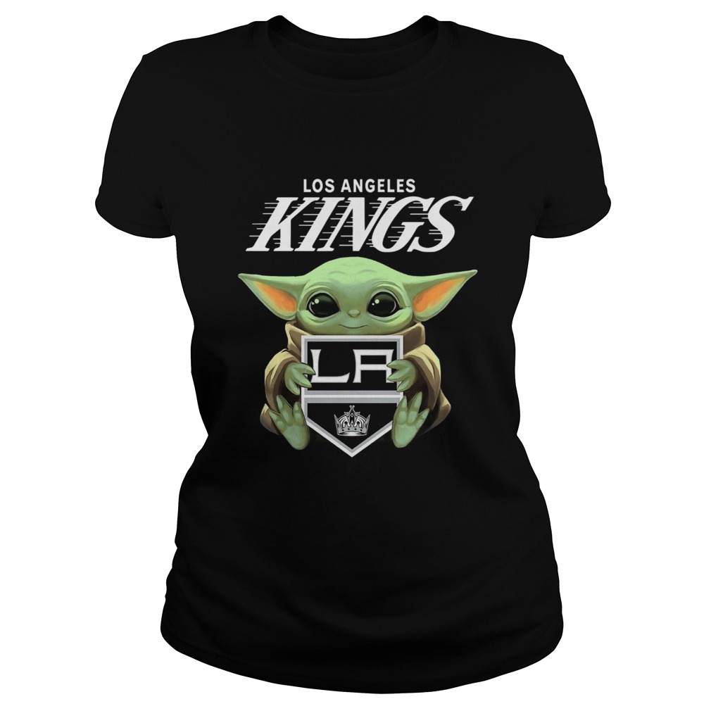 Baby Yoda Hug Los Angeles Kings Classic Ladies