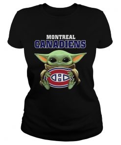 Baby Yoda Hug Montreal Canadiens  Classic Ladies