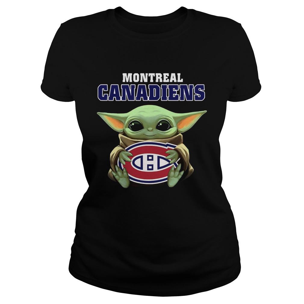 Baby Yoda Hug Montreal Canadiens Classic Ladies