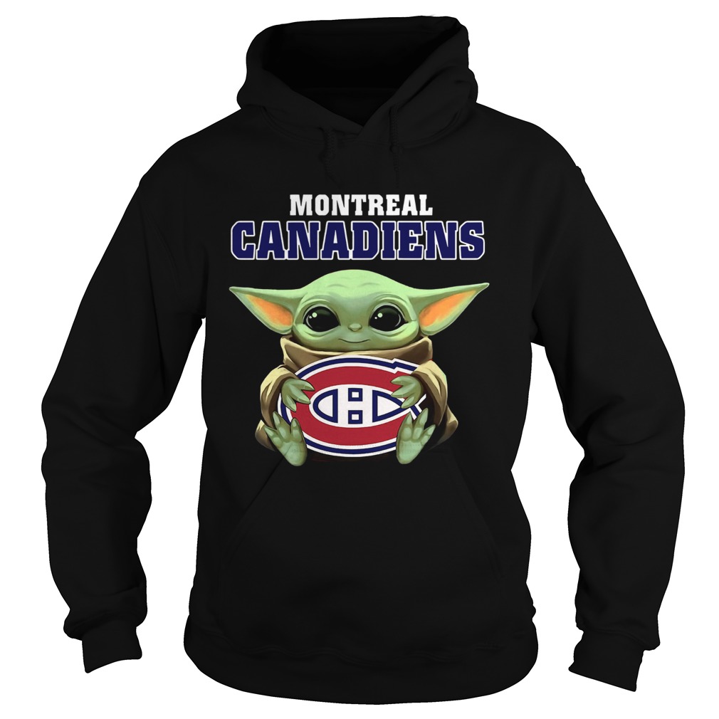 Baby Yoda Hug Montreal Canadiens Hoodie